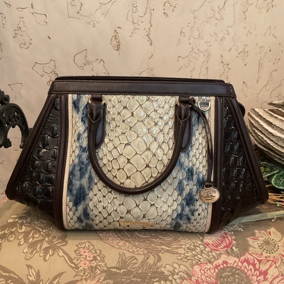 Beautiful Brahmin Arden Satchel in Glacier Carlisle - Picture 3 of 10